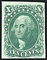 George Washington 10¢, Type III, 1855