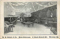 The H.S. Schultz Piano Store in 1905. 1905 - H S Schultz Piano Store Interior.jpg