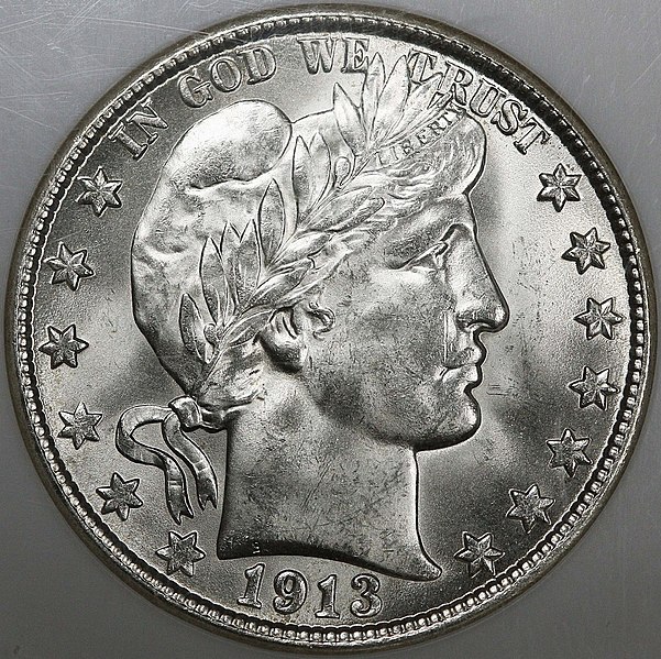 File:1913-D Barber half obverse.jpg