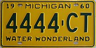 Tahun 1960 Michigan lisensi plate.jpg