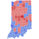 1970 United States Senate election in Indiana results map by county.svg