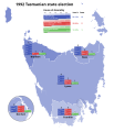 Results of the 1992 Tasmanian state election.