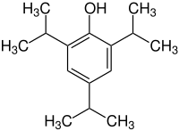 Structural formula of 2,4,6-triisopropylphenol