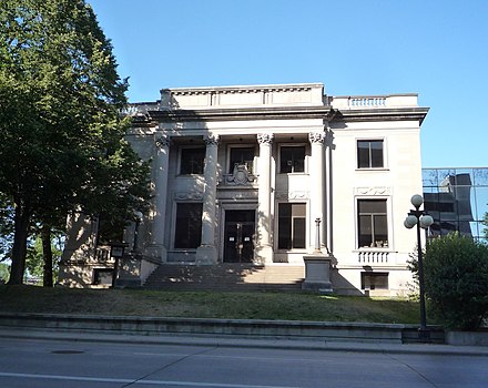 City Hall, designed by Eau Claire resident George Awsumb in 1915, is on the National Register of Historic Places.