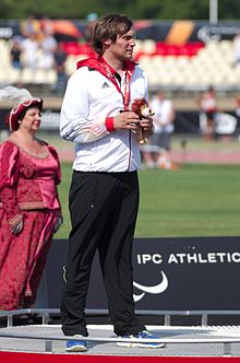 2013 IPC Athletics World Championships - 26072013 - Sebastian Dietz of Germany silver of the Men's Shot put - F36.jpg