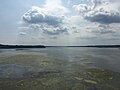 2016-09-07 13 00 14 View south down the Potomac River from Interstate 95 and Interstate 495 (Woodrow Wilson Bridge) connecting National Harbor, Prince Georges County, Maryland and Alexandria, Virginia via Washington, D.C..jpg