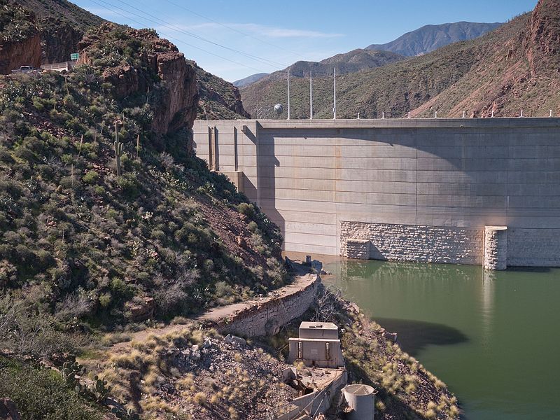 File:2016 Arizona Roosevelt Dam upstream side 02.jpg