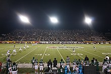 2018 Camellia Bowl 36 (Georgia Southern kicking off).jpg