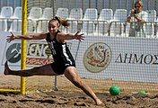 Deutsch: Beachhandball Weltmeisterschaften 2022; Tag 2: 22. Juli 2022 – Frauen, Vorrunde, Deutschland-Norwegen 0:2 (19:14, 27:20) English: 2022 Beach handball World Championships; Day 2: 22 July – Women Preliminary Round – Germany-Norway 0:2 (19:14, 27:20)