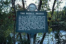 Bedell Bridge historical marker 226 09 Bedell Covered Bridge marker.jpg