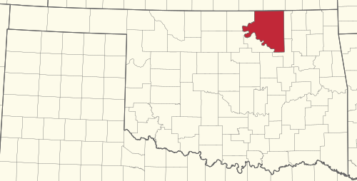 Location of the Osage Reservation in Oklahoma