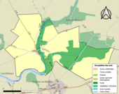 Kolorowa mapa przedstawiająca użytkowanie gruntów.