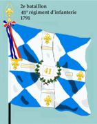 Drapeau du 2e bataillon du 41e régiment d'infanterie de ligne de 1791 à 1793