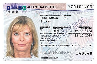 <span class="mw-page-title-main">German residence permit</span> German identity card