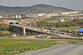 Bundesautobahn 4 über das Saaletal bei Jena im Herbst 2008