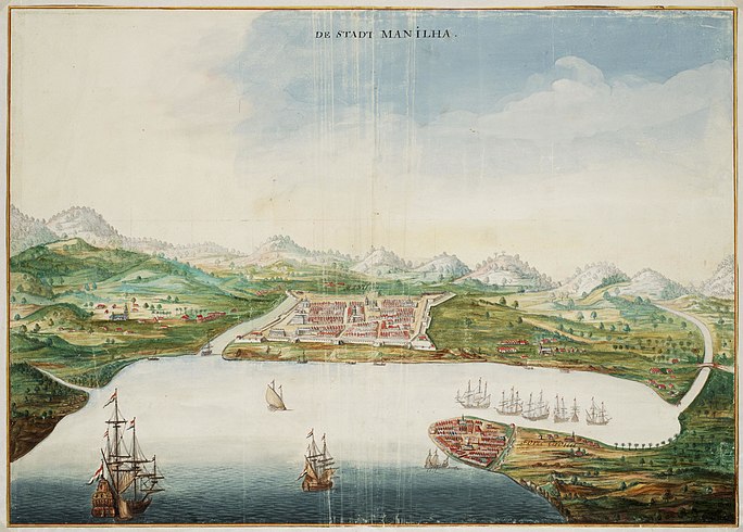 Bird's eye view of Manila, circa 1665