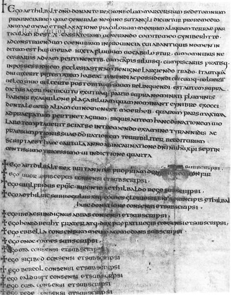 File:Aethelbald charter Cyneberht 736.jpg