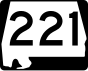 Маркер State Route 221 