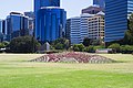 Alf Curlewis Gardens from the corner of Riverside Drive and Barrack Street, Perth, Western Australia, Australia