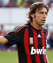 Pirlo playing for Milan in 2008