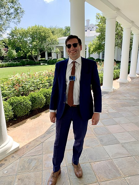 File:Andrew Strelka in the West Wing Colonnade in 2021.jpg