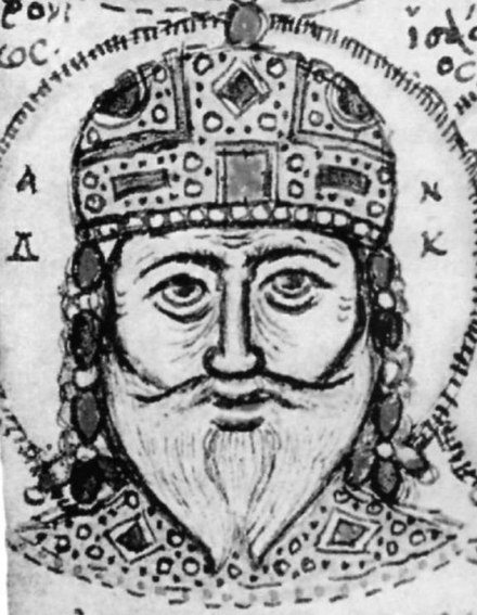 Miniature portrait of John's father, Andronikos I, from a 15th-century codex