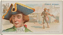 Anne Bonny, Firing Upon the Crew, from the Pirates of the Spanish Main series (N19) for Allen & Ginter Cigarettes MET DP835030 Anne Bonny, Firing Upon the Crew, from the Pirates of the Spanish Main series (N19) for Allen & Ginter Cigarettes MET DP835030.jpg