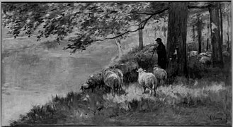 Anton Mauve - Shepherd and Sheep under the Trees - 17.3248 - Museum of Fine Arts.jpg