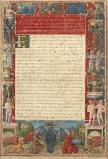 The opening page of an illuminated manuscript of Blessed Amadeus's Apocalypsis nova, c. 1500 Apocalypsis nova (Veneto, c. 1500).png