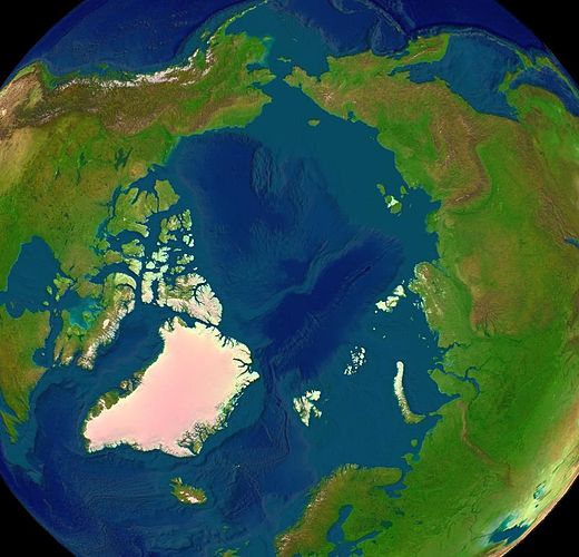 Noordpoolgebied (kunstzinnige weergave).