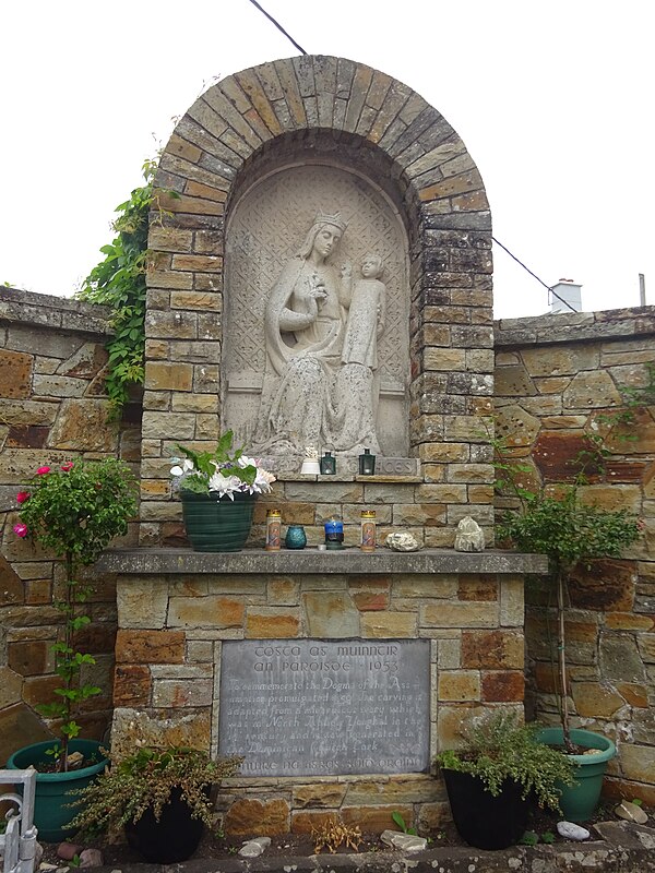 Memorial in Youghal, Ireland, to the promulgation of the dogma of the Assumption