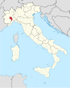 Provincie Asti - Poloha