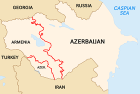 Illustrativ bild av artikeln Gränsen mellan Armenien och Azerbajdzjan