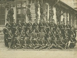 Трети ескадрон от Втори конен полк през 1920 г. В средата е подполковник Игнат Кикименов.