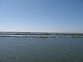 Some land is visible as the water level recedes