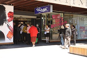 Shoppers eager to get back into Ballantynes on the reopening weekend of City Mall Ballantynes 18.jpg