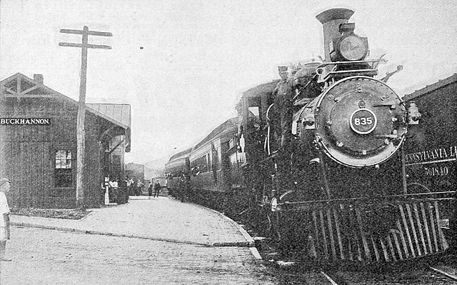 Baltimore and Ohio Railroad "Blue Goose" in Buckhannon, 1914