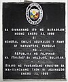 Церковь Барасоайн, в которой Агинальдо принес присягу в качестве первого президента Филиппин. Historical marker.jpg
