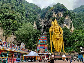 <span class="mw-page-title-main">Batu Caves</span> Cave system in Gombak, Selangor, Malaysia