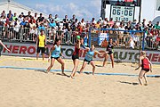 Deutsch: Deutsche Beachhandball-Meisterschaften 2022; Tag 3: 7. August 2022 – Frauen,Finale, Beach Bazis Schleissheim – Minga Turtles Ismaning 2:1 (20:26, 24:20, 8:6) English: German Beach handball Championships; Day 3: 7 August 2022 – Women Final – Beach Bazis Schleissheim Vs Minga Turtles Ismaning 2:1 (20:26, 24:20, 8:6)