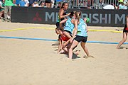 Deutsch: Deutsche Beachhandball-Meisterschaften 2022; Tag 3: 7. August 2022 – Frauen,Finale, Beach Bazis Schleissheim – Minga Turtles Ismaning 2:1 (20:26, 24:20, 8:6) English: German Beach handball Championships; Day 3: 7 August 2022 – Women Final – Beach Bazis Schleissheim Vs Minga Turtles Ismaning 2:1 (20:26, 24:20, 8:6)