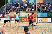 Deutsch: Beachhandball Europameisterschaften 2019 (Beach handball Euro); Tag 6: 7. Juli 2019 – Männerfinale, Dänemark-Norwegen 2:0 (25:18, 19:16) English: Beach handball Euro; Day 6: 7 July 2019 – Men's Final – Denmark-Norway 2:0 (25:18, 19:16)