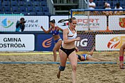 Deutsch: Beachhandball Europameisterschaften 2019 (Beach handball Euro); Tag 5: 6. Juli 2019 – Frauen, Halbfinale, Ungarn-Niederlande 2:0 (19:16, 15:12) English: Beach handball Euro; Day 5: 6 July 2019 – Semifinal Women – Hungary-Netherlands 2:0 (19:16, 15:12)