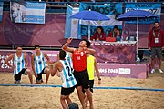 Deutsch: Beachhandball bei den Olympischen Jugendspielen 2018; Tag 5, 10. November 2018; Jungen, Hauptrunde - Thailand-Argentinien 2:1 English: Beach handball at the 2018 Summer Youth Olympics at 11 October 2018 – Boys Main Round – Thailand-Argentina 2:1