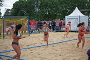 Deutsch: Beachhandball bei den Olympischen Jugendspielen 2018; Tag 5, 10. November 2018; Mädchen, Hauptrunde - Ungarn-Paraguay 2:0 English: Beach handball at the 2018 Summer Youth Olympics at 11 October 2018 – Girls Main Round – Hungary-Paraguay 2:0