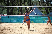 Deutsch: Beachvolleyball bei den Olympischen Jugendspielen 2018; Tag 8, 14. Oktober 2018; Mädchen, Achtelfinale – Mexiko-China 0:2 (15–21/16–21) English: Beach volleyball at the 2018 Summer Youth Olympics at 14 October 2018 – Girls Round of 16 – Mexico-China 0:2 (15–21/16–21)