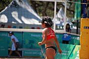 Deutsch: Beachvolleyball bei den Olympischen Jugendspielen 2018; Tag 8, 14. Oktober 2018; Mädchen, Achtelfinale – USA-Peru 2:0 (21–19/21–12) English: Beach volleyball at the 2018 Summer Youth Olympics at 14 October 2018 – Girls Round of 16 – USA-Peru 2:0 (21–19/21–12)