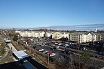 Thumbnail for File:Bell at Salem Station from MBTA garage (1), December 2018.jpg