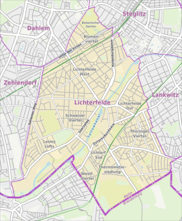 Liste der Straßen und Plätze in Berlin-Lichterfelde