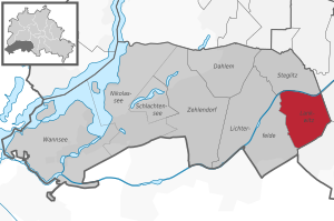 Lankwitz on the map of Steglitz-Zehlendorf